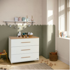 Cómoda 3 Cajones CO-1972 Blanco Cera Natural Micuna